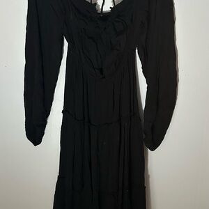 Free People Black Long Sleeve Dress